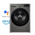 Lave Linge LG - VIVACE V200 | 9KG -  Smart AI DD - Silver - 1400 Tours