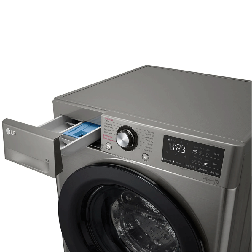 Lave Linge LG - VIVACE V200 | 9KG -  Smart AI DD - Silver - 1400 Tours