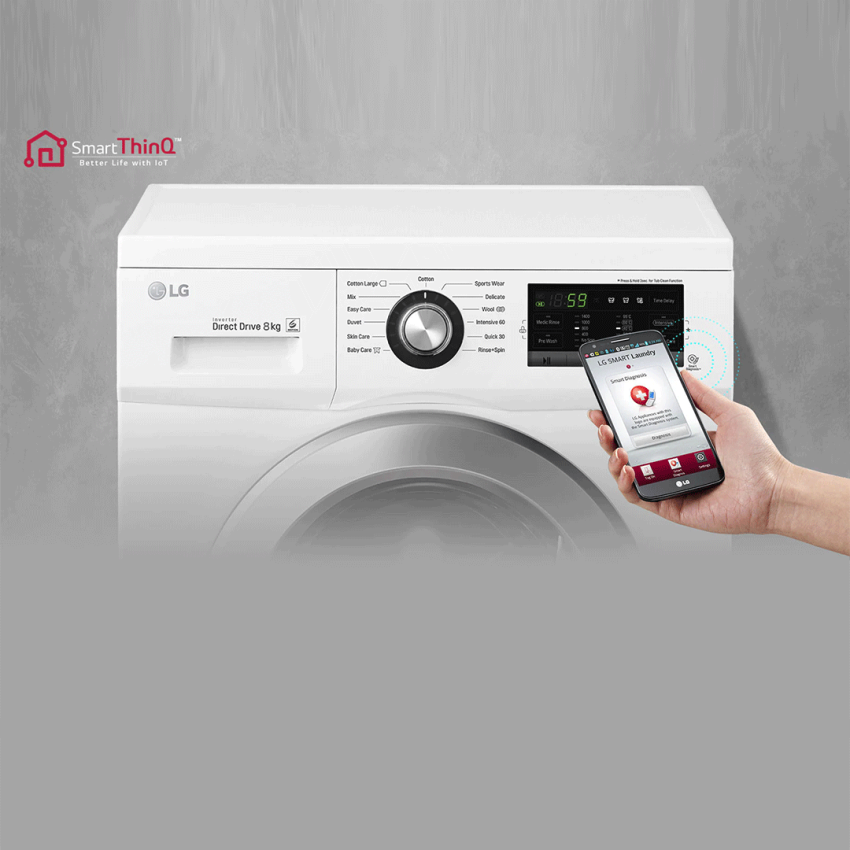 Lave Linge Frontale LG - FH4G7QDY5 | 7 KG - Silver - 1400 Tours