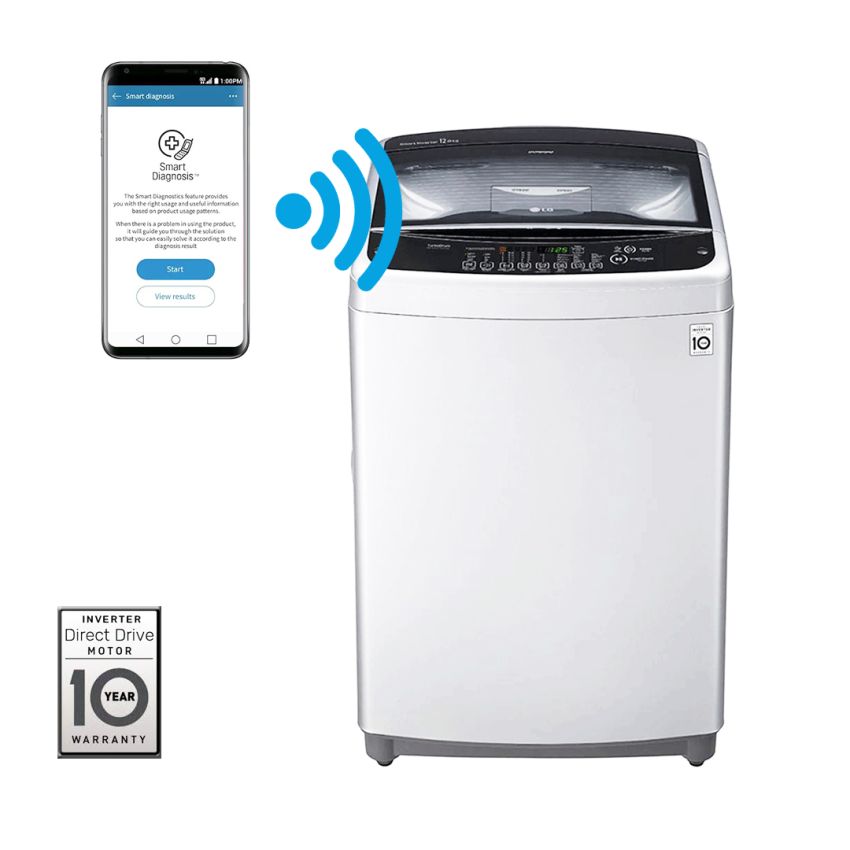 Lave Linge Top LG - T1466NEHGU | 14KG - Silver - 1200 Tours