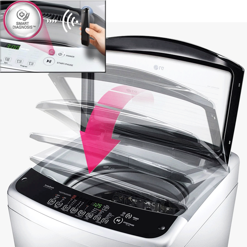 Lave Linge Top LG - T1288NEHGE | 12KG - Silver - 1200 Tours