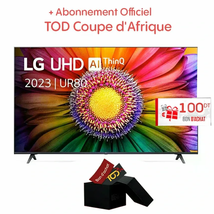 Tv LG UR80006LJ | 55 Pouces - 4K UHD - Smart Web Os - Garantie 2 Ans