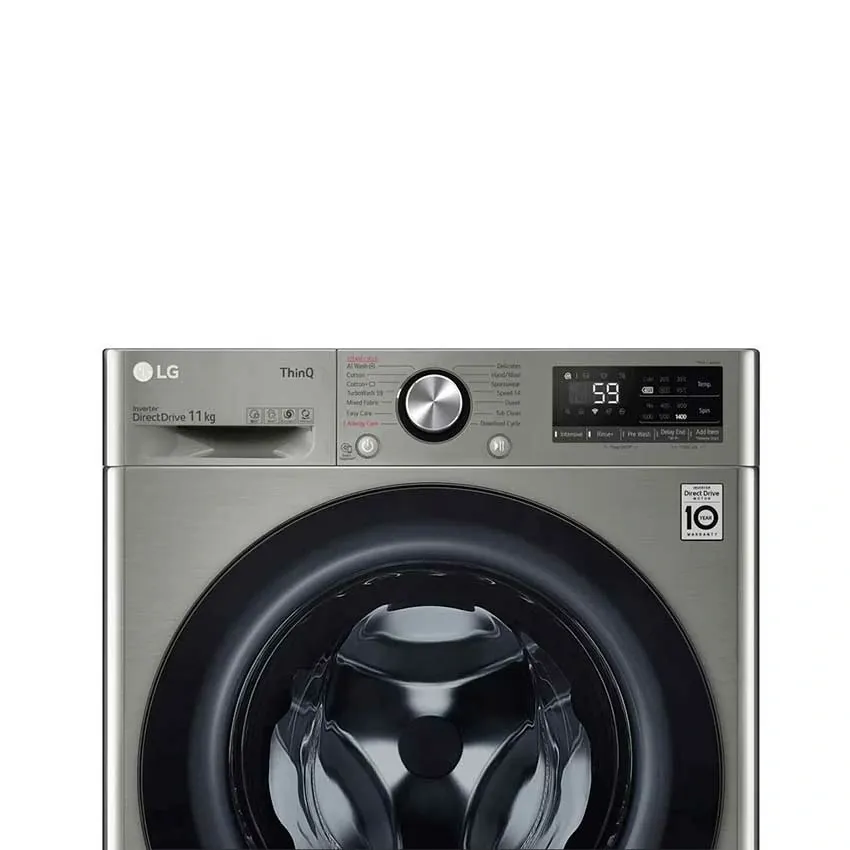 Lave Linge Automatique LG  | 11 KG  - Technologie Vapeur - F4Y5EYGYPV - Silver