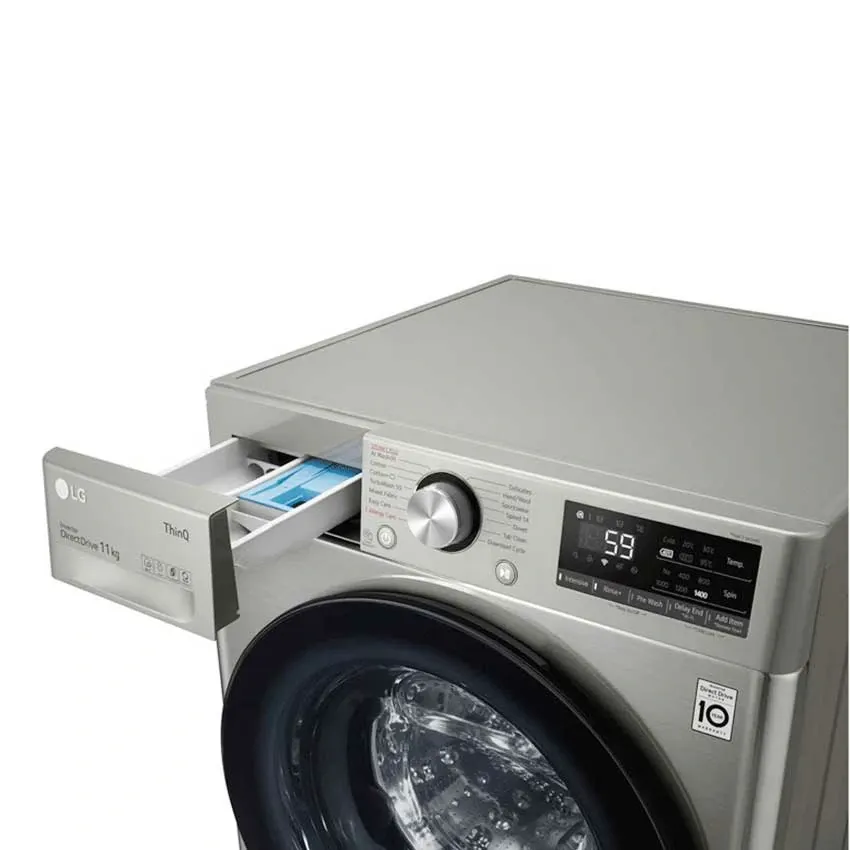 Lave Linge Automatique LG  | 11 KG  - Technologie Vapeur - F4Y5EYGYPV - Silver