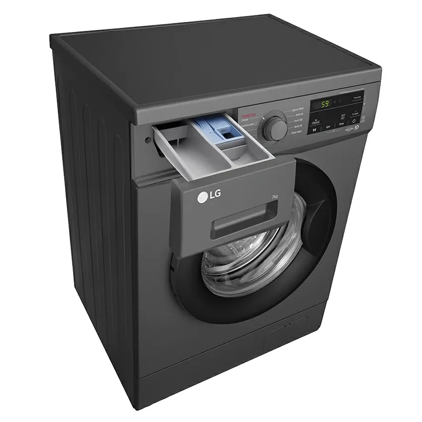 Lave Linge Frontale LG | F2J3QYG6J - 7KG - Noir - 1200 Tours
