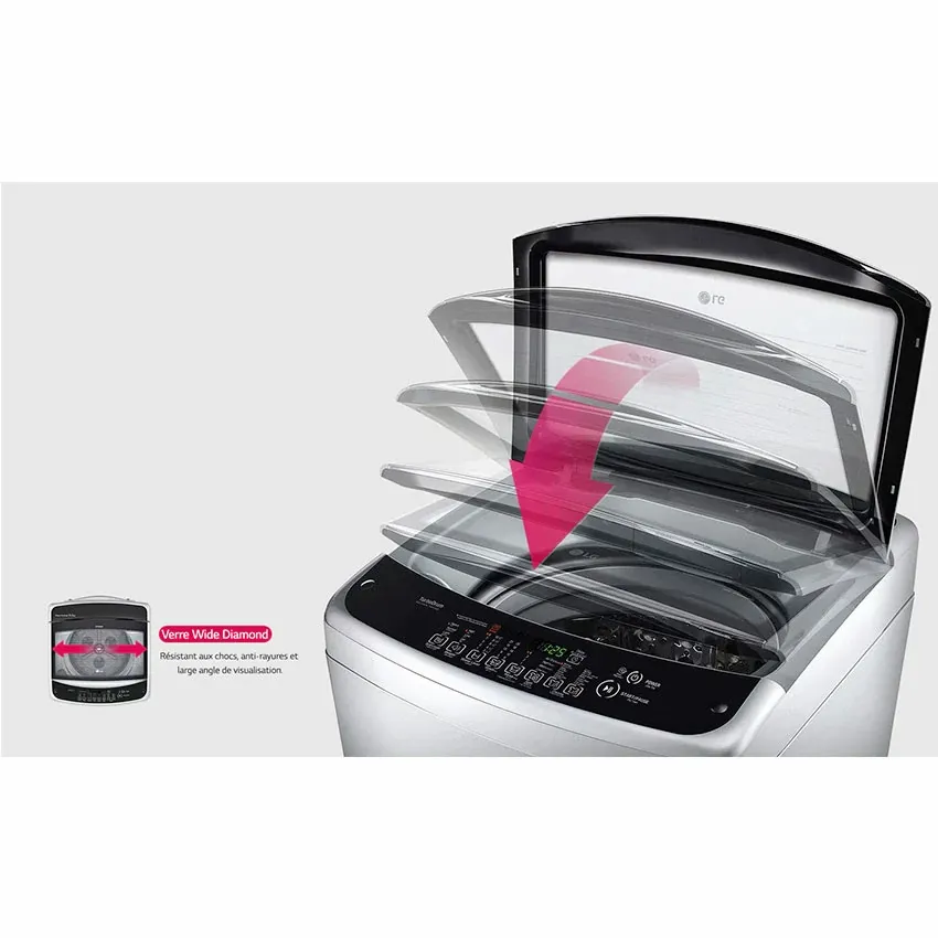 Lave Linge Top LG - T1288NEHGE | 12KG - Silver - 1200 Tours