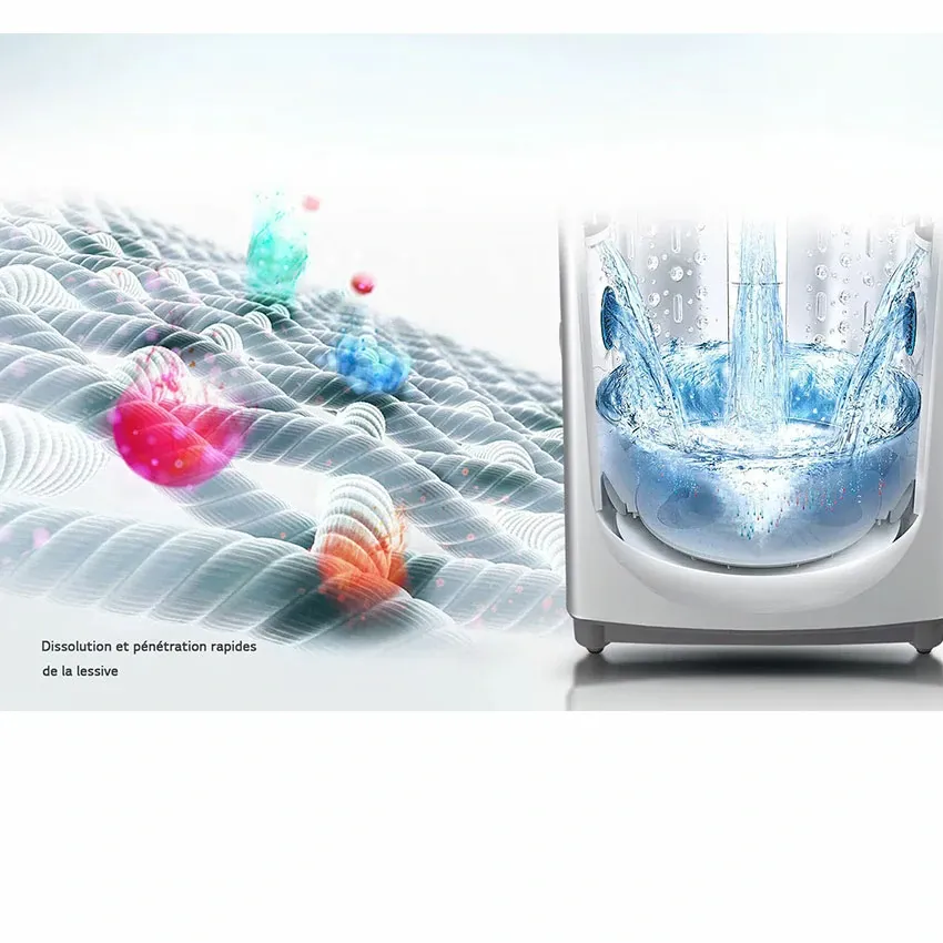 Lave Linge Top LG - T1288NEHGE | 12KG - Silver - 1200 Tours