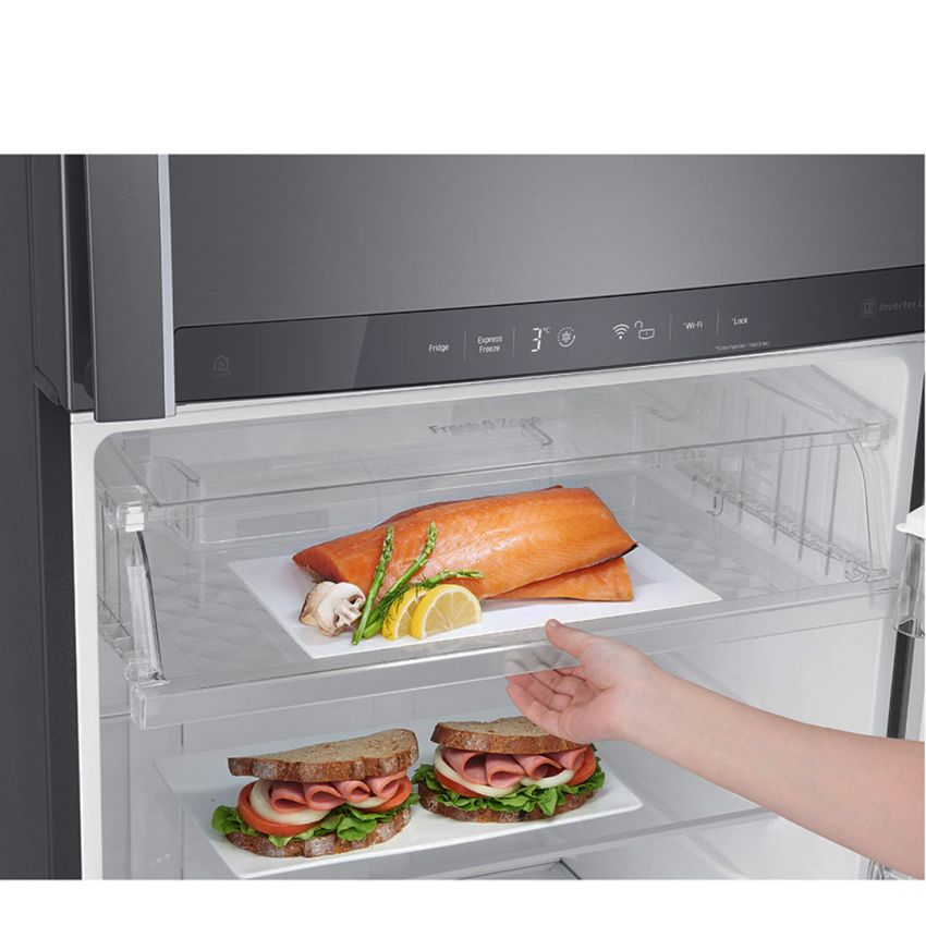 Réfrigérateur LG GL-F502HLHL | 438 L - No Frost - 70 Cm - Silver + Fontaine d'eau