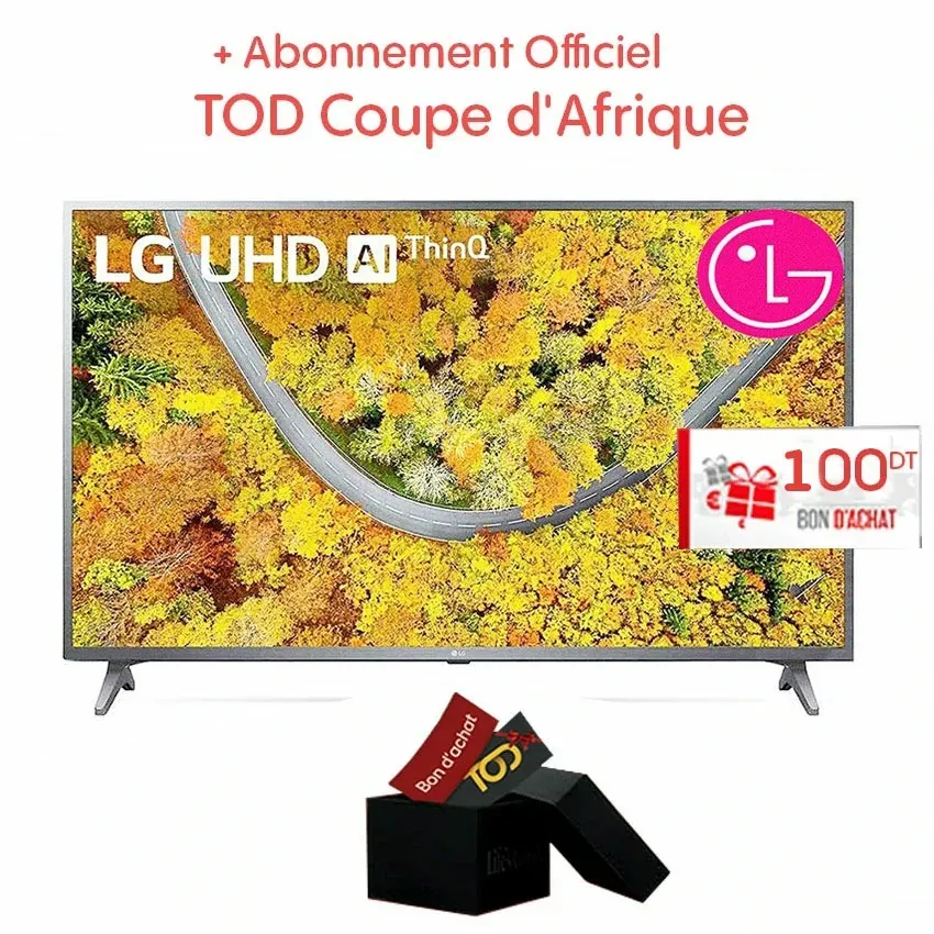 Tv LG UP7500PVG | 55 Pouces - 4K UHD - Smart Web Os - Garantie 2 Ans