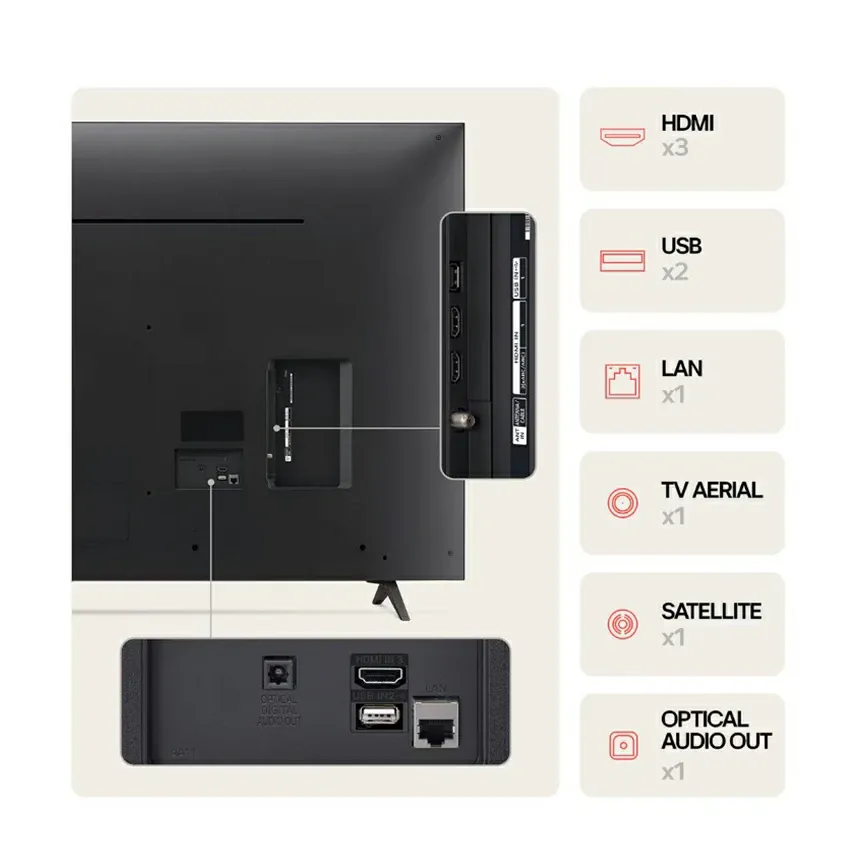 Tv LG UT80006LA | 55 Pouces  - 4K UHD  - Web Os - Garantie 2 Ans